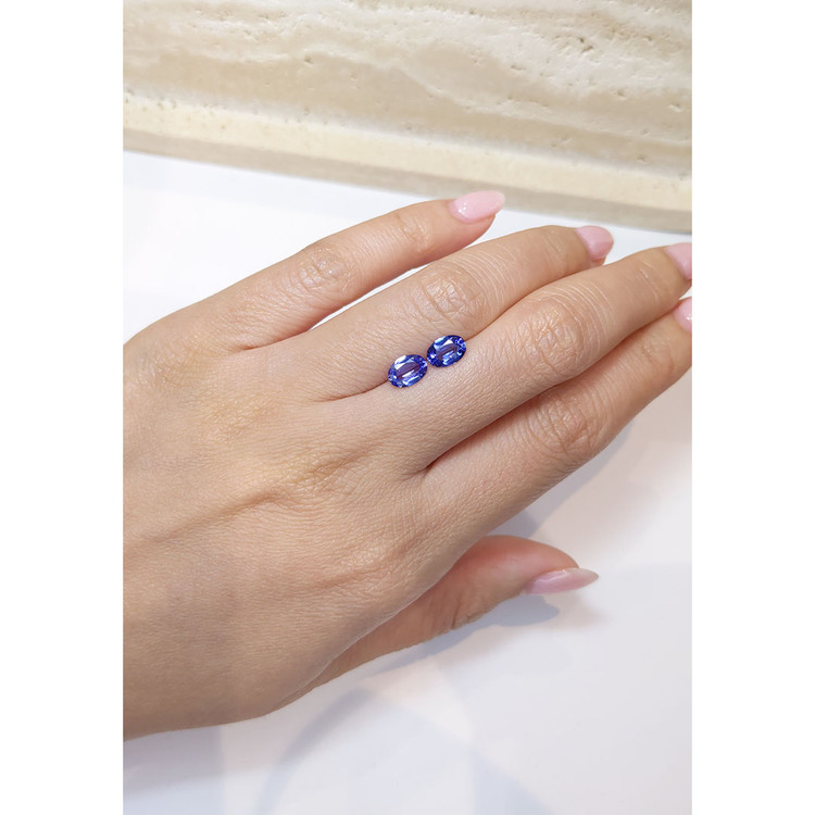1.57 Ct.Tw. Tanzanite Pair from Tanzania