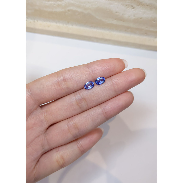 1.57 Ct.Tw. Tanzanite Pair from Tanzania
