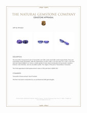 1.60 Ct.Tw.Total Carat Weight Tanzanite Pair from Tanzania Appraisal