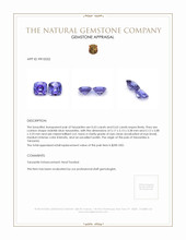 1.26 Ct.Tw.Total Carat Weight Violetish Blue Tanzanite Pair from Tanzania Appraisal