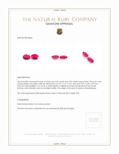 1.10 Ct.Tw.Total Carat Weight Ruby Pair from Mozambique Appraisal