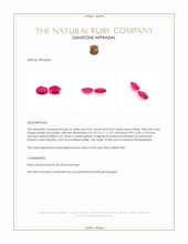 1.10 Ct.Tw.Total Carat Weight Pinkish Red Ruby Pair from Mozambique Appraisal