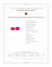 1.10 Ct.Tw.Total Carat Weight Pinkish Red Ruby Pair from Mozambique Scan Report