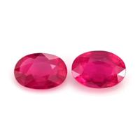 1.10 Ct.Tw.Total Carat Weight Ruby Pair from Mozambique Video