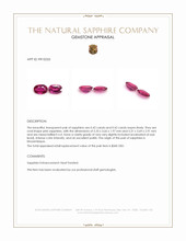 0.84 Ct.Tw.Total Carat Weight Pink Sapphire Pair from Mozambique Appraisal