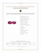 0.84 Ct.Tw.Total Carat Weight Pink Sapphire Pair from Mozambique Scan Report