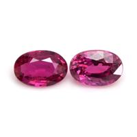 0.84 Ct.Tw.Total Carat Weight Pink Sapphire Pair from Mozambique Video