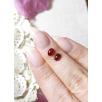1.04 Ct.Tw.Total Carat Weight Cabochon Ruby Pair from Mozambique Life Style