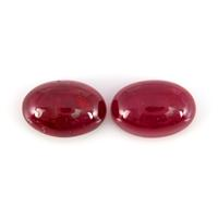 1.41 Ct.Tw.Total Carat Weight Cabochon Ruby Pair from Mozambique Video