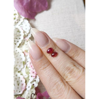 1.41&nbsp;Ct.Tw.Total Carat Weight Cabochon Ruby Pair from Mozambique Life Style