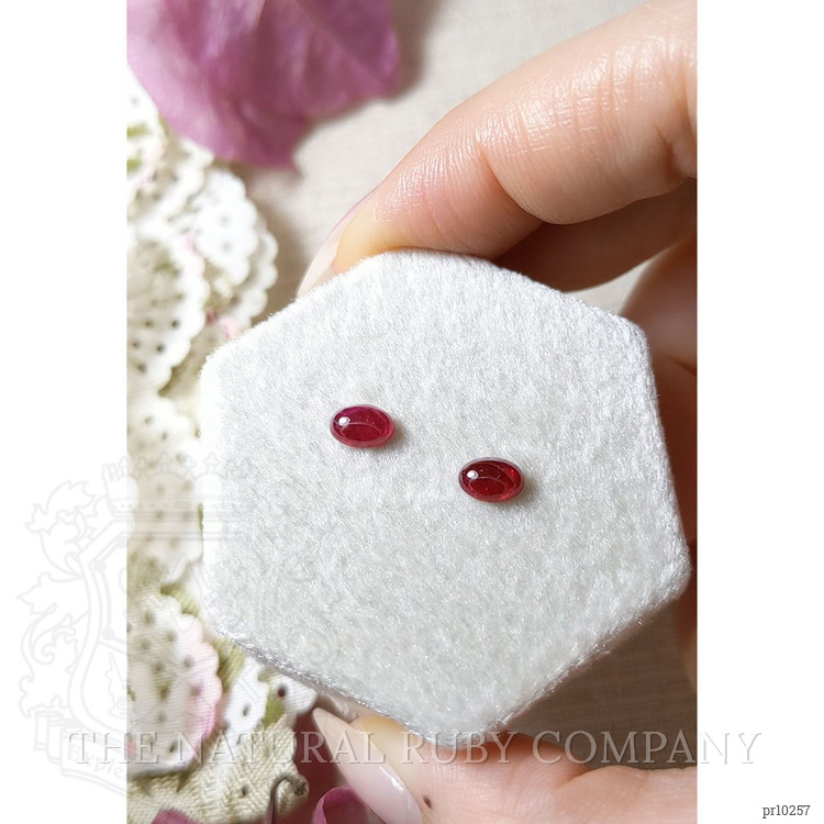 1.41 Ct.Tw. Cabochon Ruby Pair from Mozambique