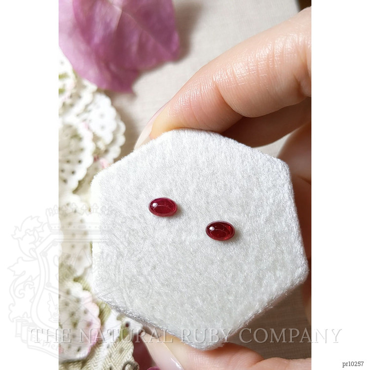 1.41 Ct.Tw. Cabochon Ruby Pair from Mozambique