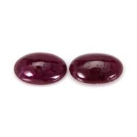 1.19 Ct.Tw.Total Carat Weight Cabochon Ruby Pair from Mozambique Video
