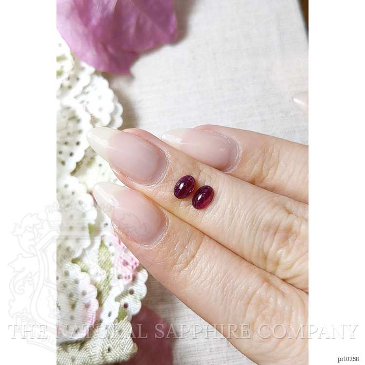 1.19 Ct.Tw. Cabochon Ruby Pair from Mozambique