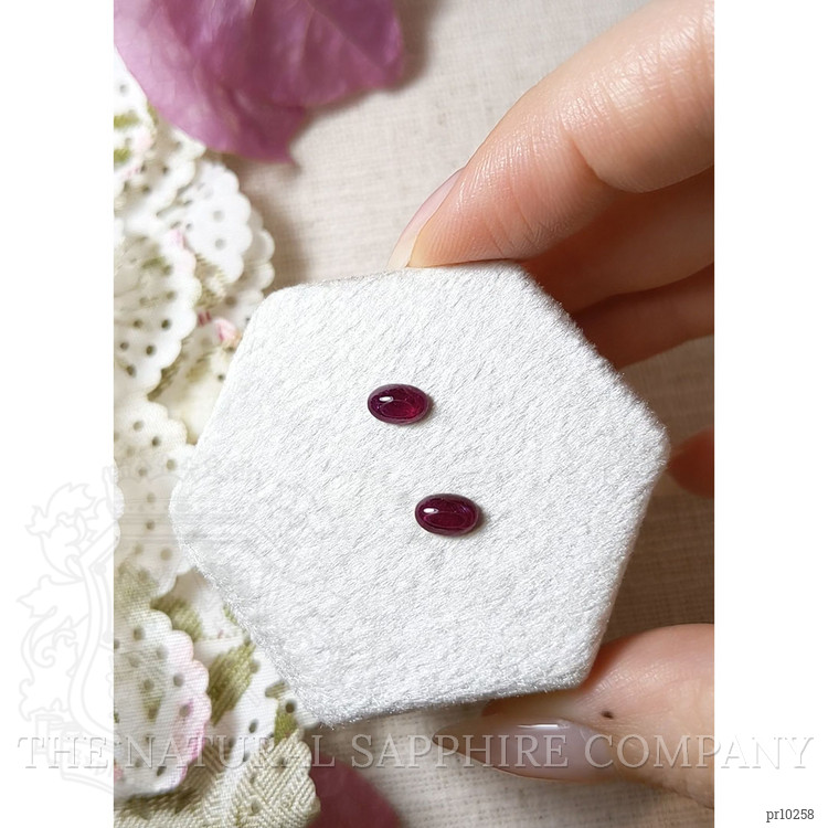 1.19 Ct.Tw. Cabochon Ruby Pair from Mozambique