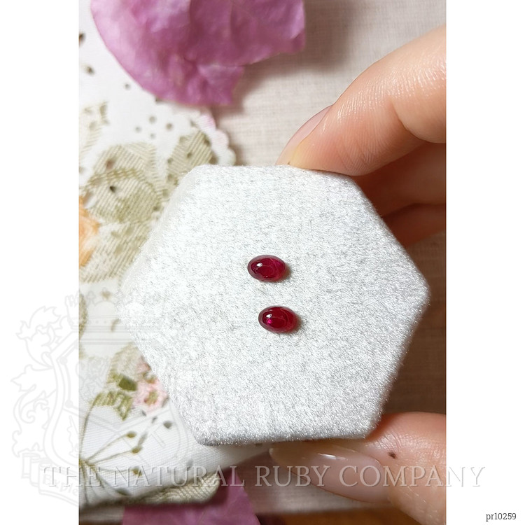 1.40 Ct.Tw. Cabochon Ruby Pair from Mozambique