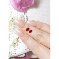 1.40&nbsp;Ct.Tw.Total Carat Weight Cabochon Ruby Pair from Mozambique Life Style