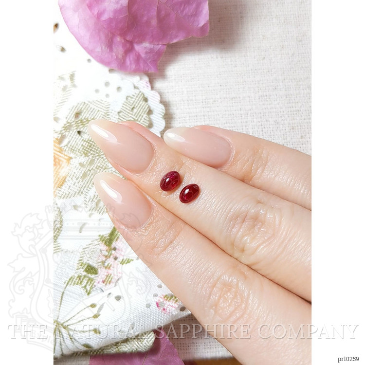 1.40 Ct.Tw. Cabochon Ruby Pair from Mozambique