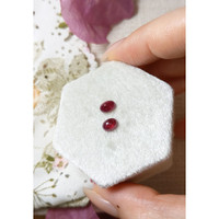 1.32 Ct.Tw.Total Carat Weight Cabochon Ruby Pair from Mozambique Life Style