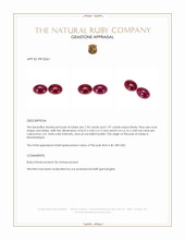 3.93&nbsp;Ct.Tw.Total Carat Weight Cabochon Ruby Pair from Mozambique Appraisal