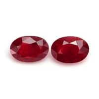 1.05&nbsp;Ct.Tw.Total Carat Weight Ruby Pair from Burma (Myanmar) Video