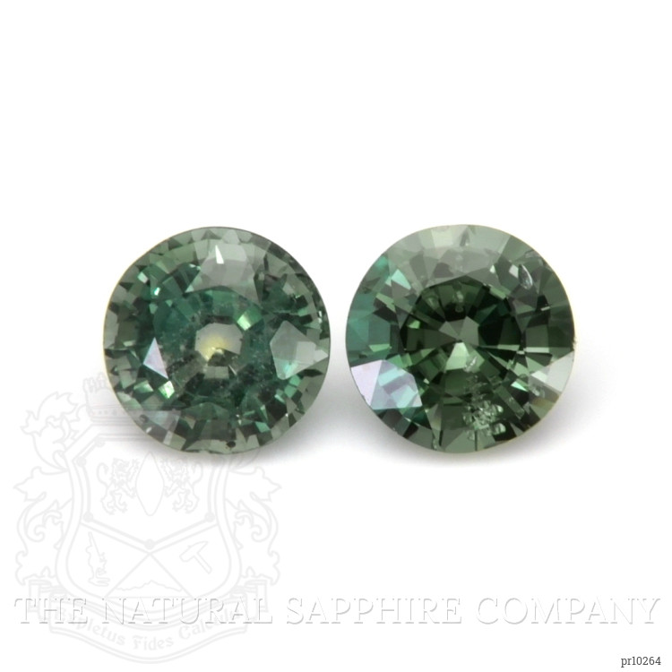 3.60 Ct.Tw. Bluish Green Sapphire Pair from Ceylon (Sri Lanka)