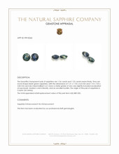 3.11 Ct.Tw.Total Carat Weight Bluish Green Sapphire Pair from Ceylon (Sri Lanka) Appraisal