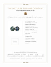 3.11 Ct.Tw.Total Carat Weight Bluish Green Sapphire Pair from Ceylon (Sri Lanka) Scan Report