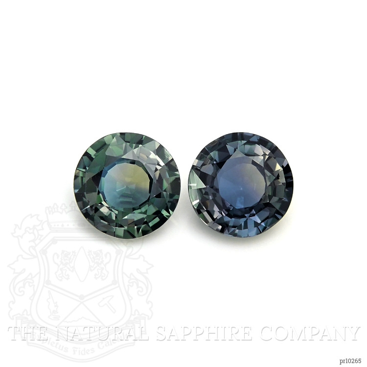 3.11 Ct.Tw. Bluish Green Sapphire Pair from Ceylon (Sri Lanka)