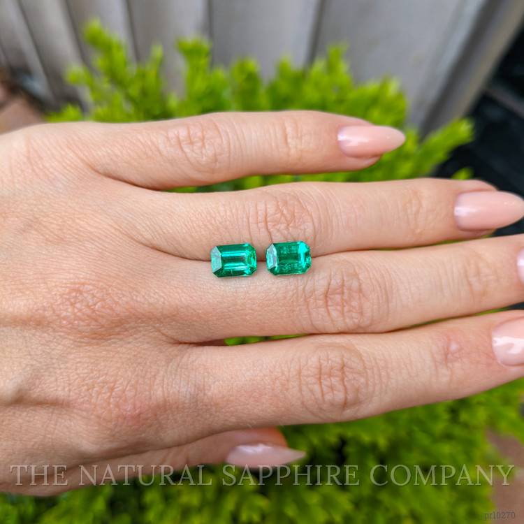 3.06 Ct.Tw. Emerald Pair from Zambia