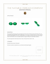 1.79 Ct.Tw.Total Carat Weight Emerald Pair from Zambia Appraisal