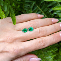 1.79 Ct.Tw.Total Carat Weight Emerald Pair from Zambia Life Style