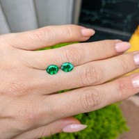 1.79 Ct.Tw.Total Carat Weight Emerald Pair from Zambia Life Style