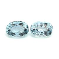 5.62 Ct.Tw.Total Carat Weight Aquamarine Pair from Brazil Video