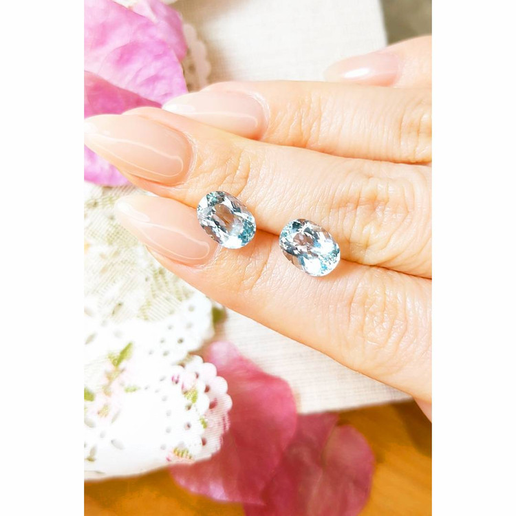 5.62 Ct.Tw. Aquamarine Pair from Brazil