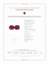 11.36 Ct.Tw.Total Carat Weight Cabochon Ruby Pair from Mozambique Scan Report