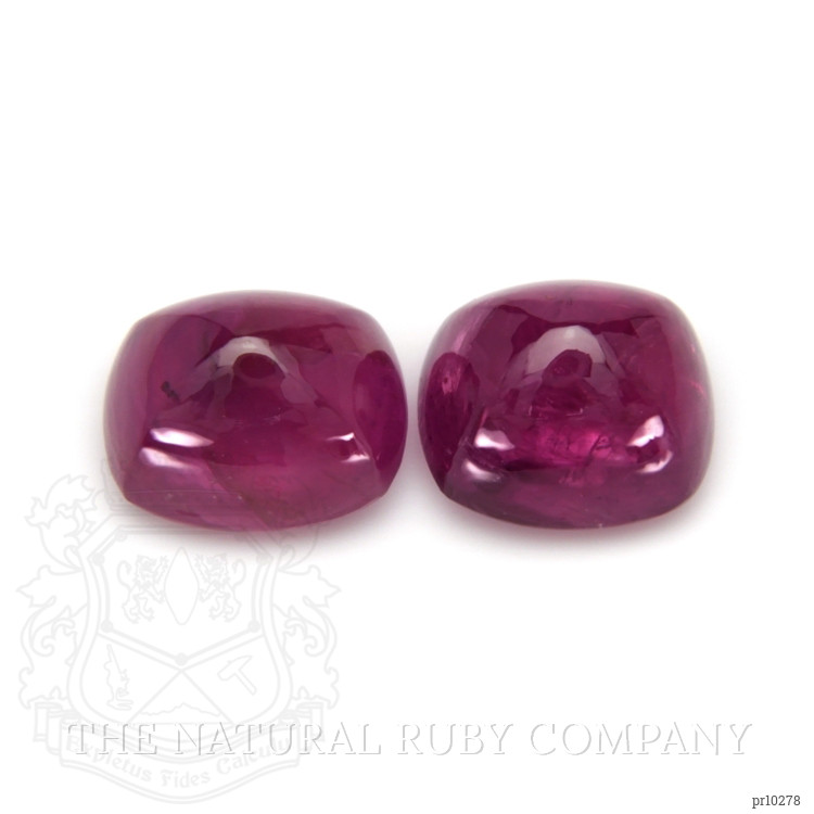 11.36 Ct.Tw. Cabochon Ruby Pair from Mozambique