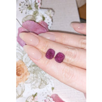 11.36&nbsp;Ct.Tw.Total Carat Weight Cabochon Ruby Pair from Mozambique Life Style