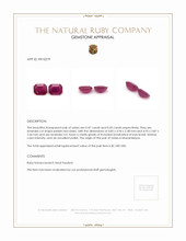 0.97 Ct.Tw.Total Carat Weight Pinkish Red Ruby Pair from Mozambique Appraisal