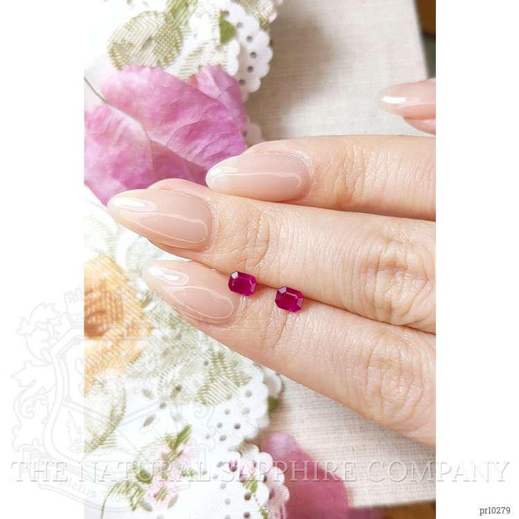 0.97 Ct.Tw. Ruby Pair from Mozambique