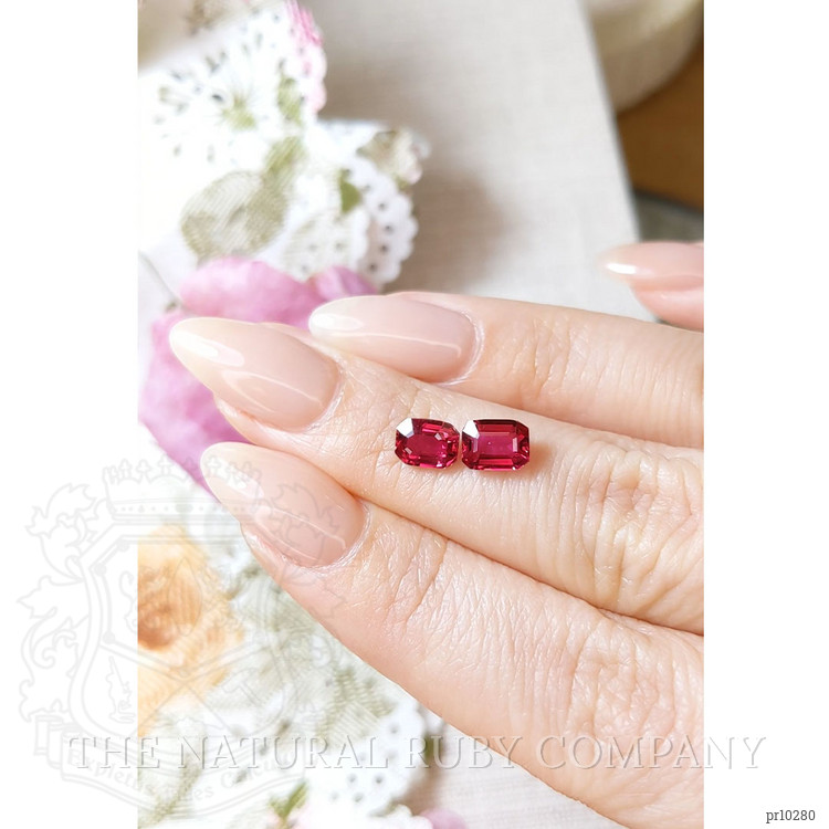 2.06 Ct.Tw. Ruby Pair from Mozambique