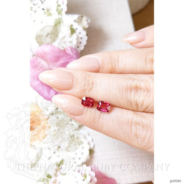 2.06 Ct.Tw. Ruby Pair from Mozambique