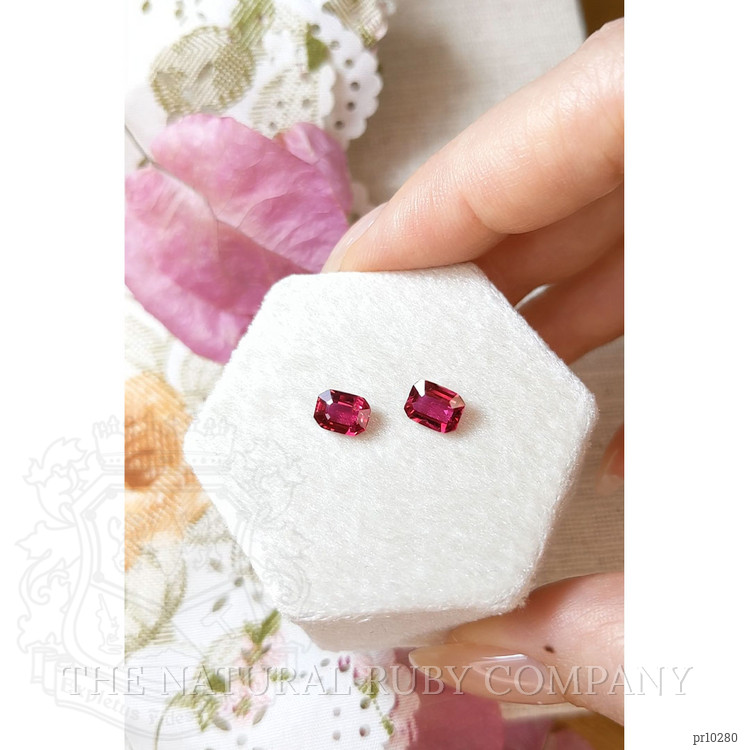 2.06 Ct.Tw. Ruby Pair from Mozambique