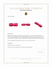 2.16 Ct.Tw.Total Carat Weight Pinkish Red Ruby Pair from Mozambique Appraisal