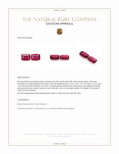 1.83 Ct.Tw.Total Carat Weight Pinkish Red Ruby Pair from Mozambique Appraisal