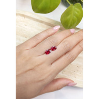 2.20 Ct.Tw.Total Carat Weight Ruby Pair from Mozambique Life Style