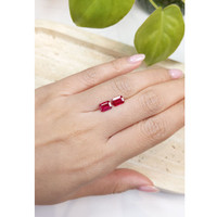 1.87&nbsp;Ct.Tw.Total Carat Weight Pinkish Red Ruby Pair from Mozambique Life Style