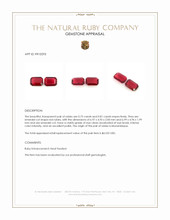 1.56 Ct.Tw.Total Carat Weight Ruby Pair from Mozambique Appraisal