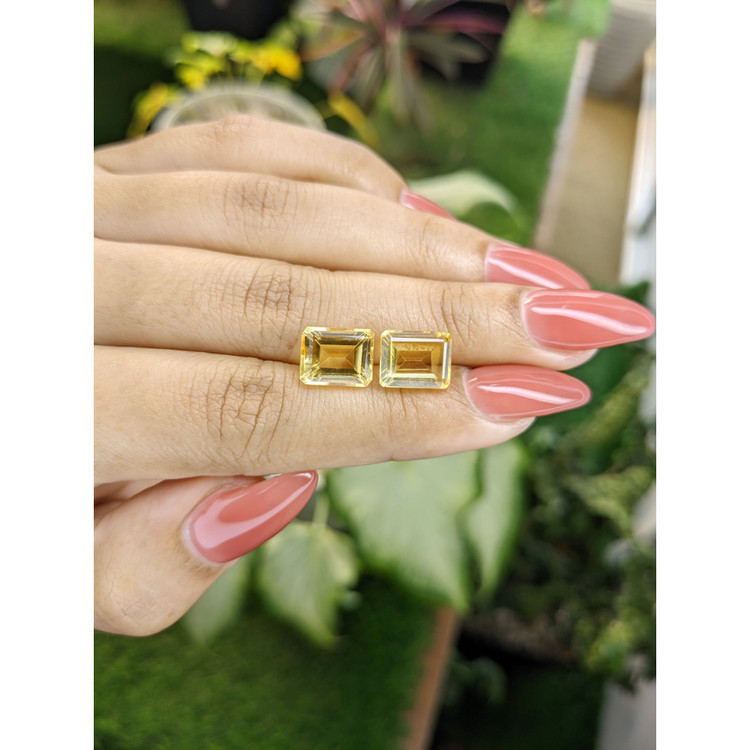 7.14 Ct.Tw. Citrine Pair from Brazil