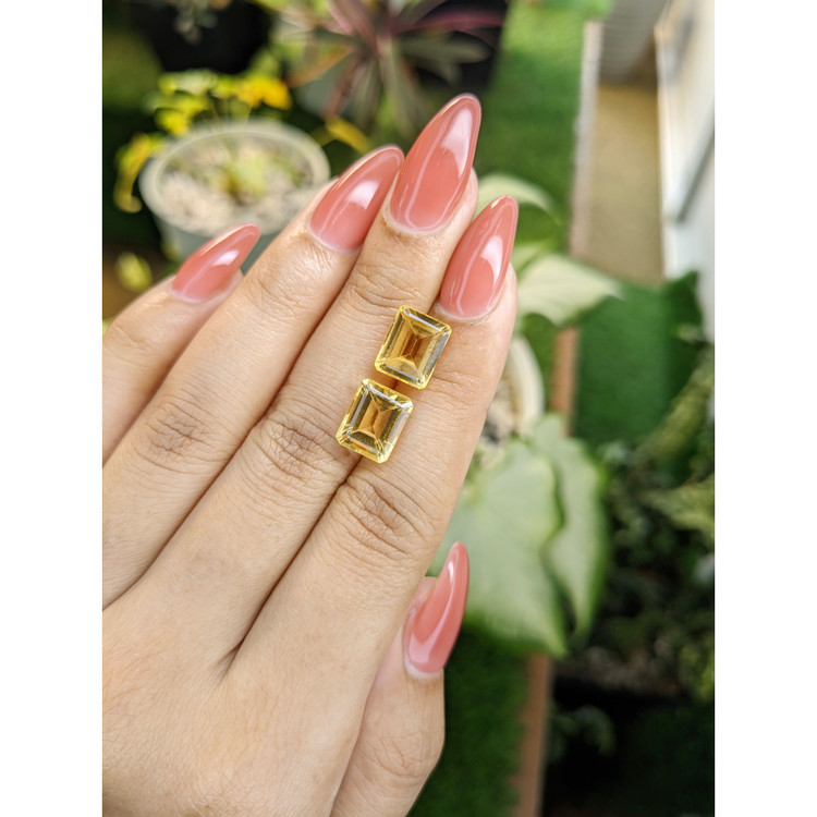 7.14 Ct.Tw. Citrine Pair from Brazil